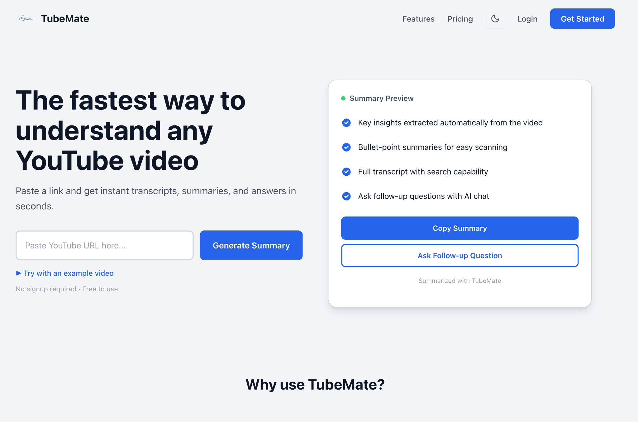 Tube-Mate Demo
